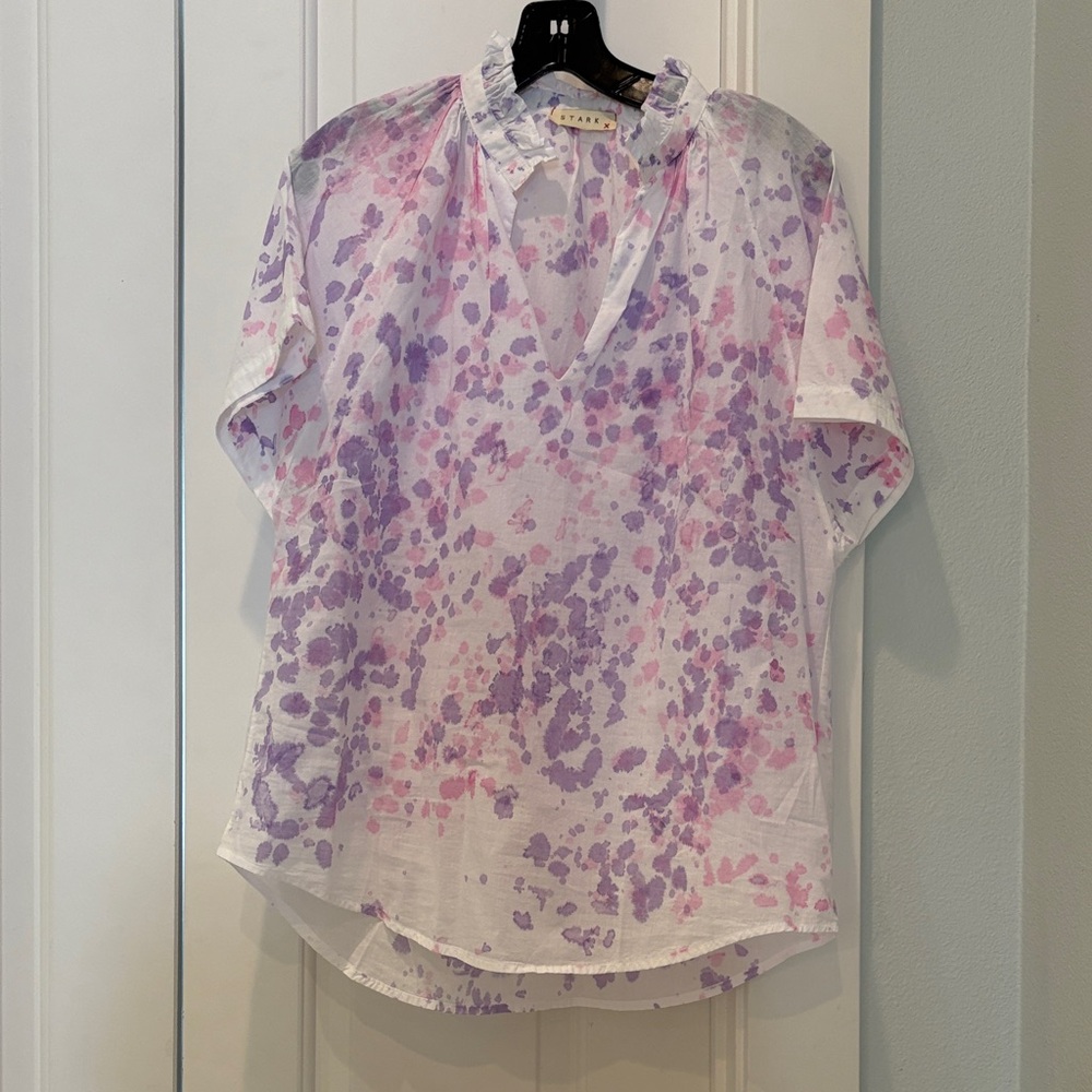 Stark X Naomi Top in Lavenders Dot Tye-die